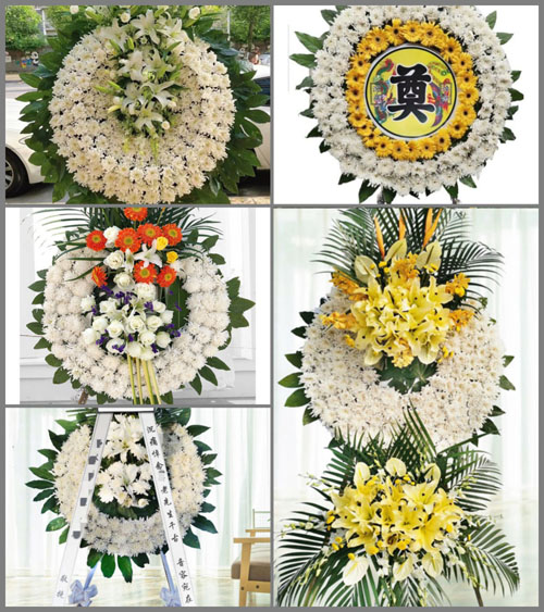 黑龙江牡丹江爱民区黄花街道花圈速递
